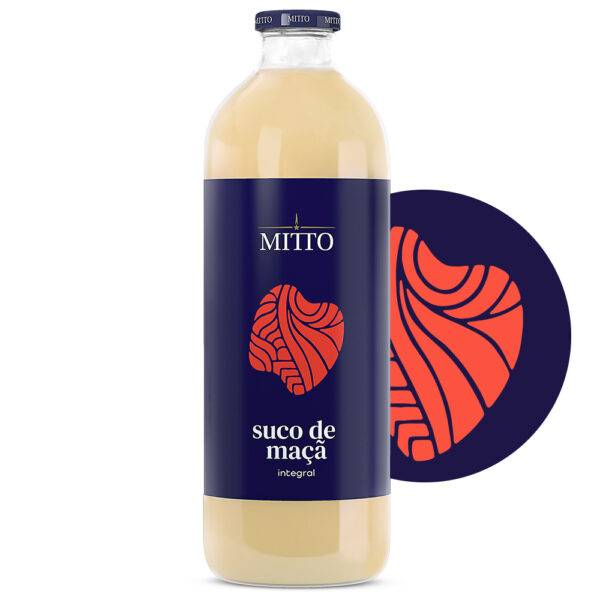 Suco de Maçã Mitto<br>1L Caixa 6 Und.