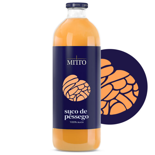 Suco de Pêssego Mitto<br>1L Caixa 6 Und.