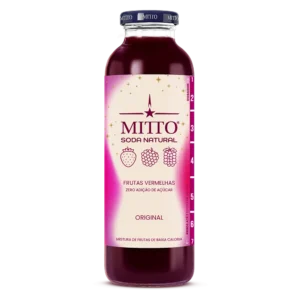 Soda Natural Mitto<br> Frutas Vermelhas 300ml 12 Und.